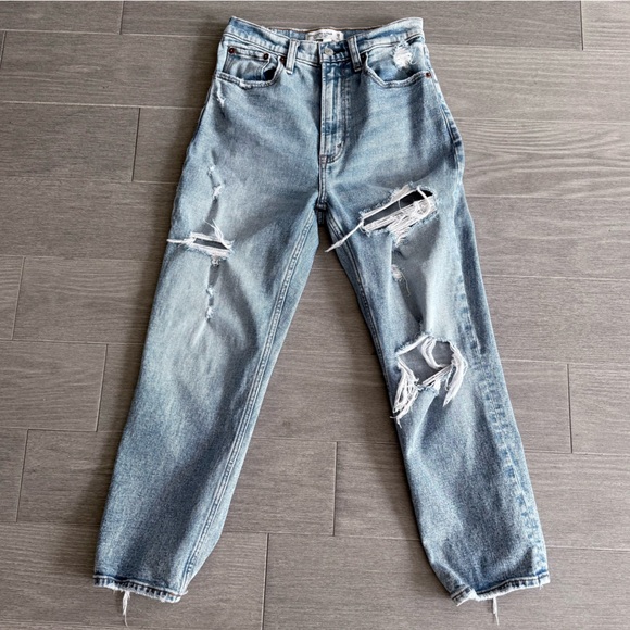 Abercrombie & Fitch The Ankle Straight Ultra High Rise Curve Love Jeans 26 2 S - Picture 13 of 15